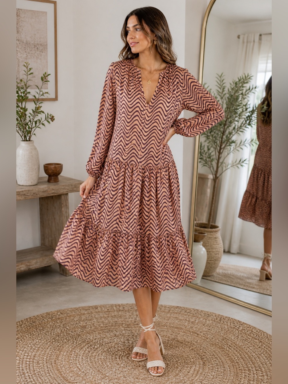 Zara The Giny Tiered Ruffle Dress | XS